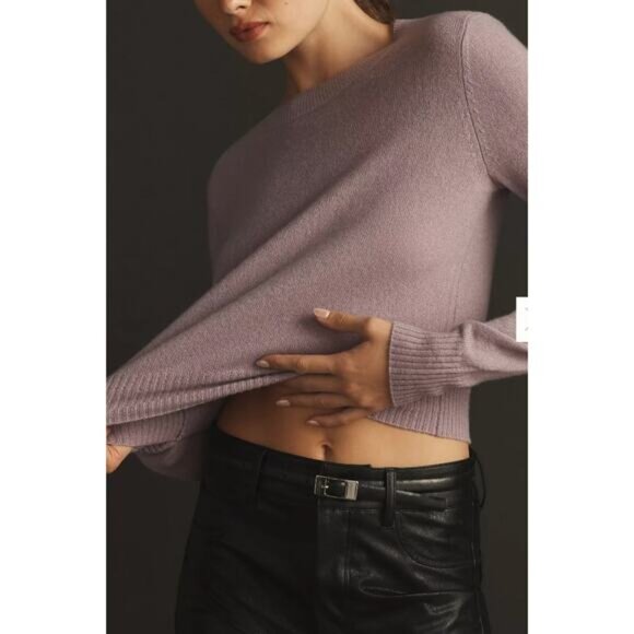 REFORMATION Dana Cashmere Blend Sweater in Vintage Purple Size Small - Picture 2 of 8
